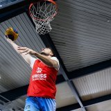 Jonathan Dubas, ici à l'entraînement à Lausanne, a inscrit 5 points contre les Pays-Bas KEYSTONE/JEAN-CHRISTOPHE BOTT